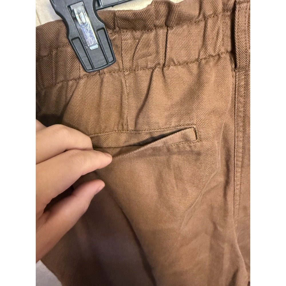GAP Womens Brown Paperbag Waist Cotton Straight Leg Pants Size XL High Rise - Picture 11 of 13